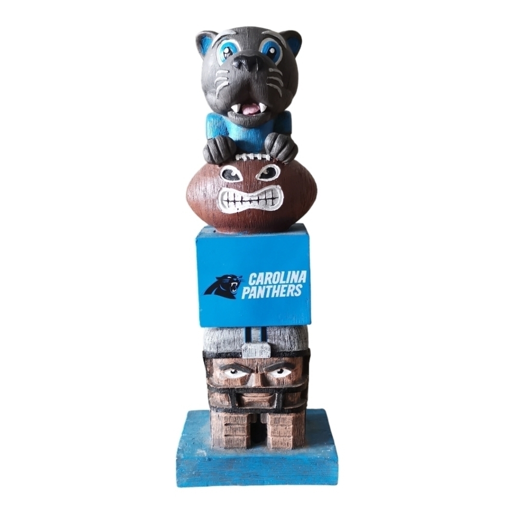 🌻2/$25🌻Carolina Panthers NFL Football‎  Tiki Totem Statue